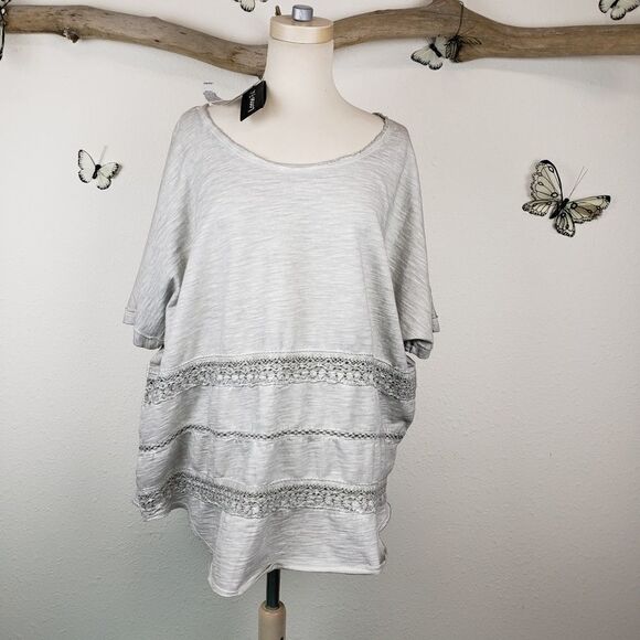 Yest gray oversized Jersey top - Picture 1 of 7